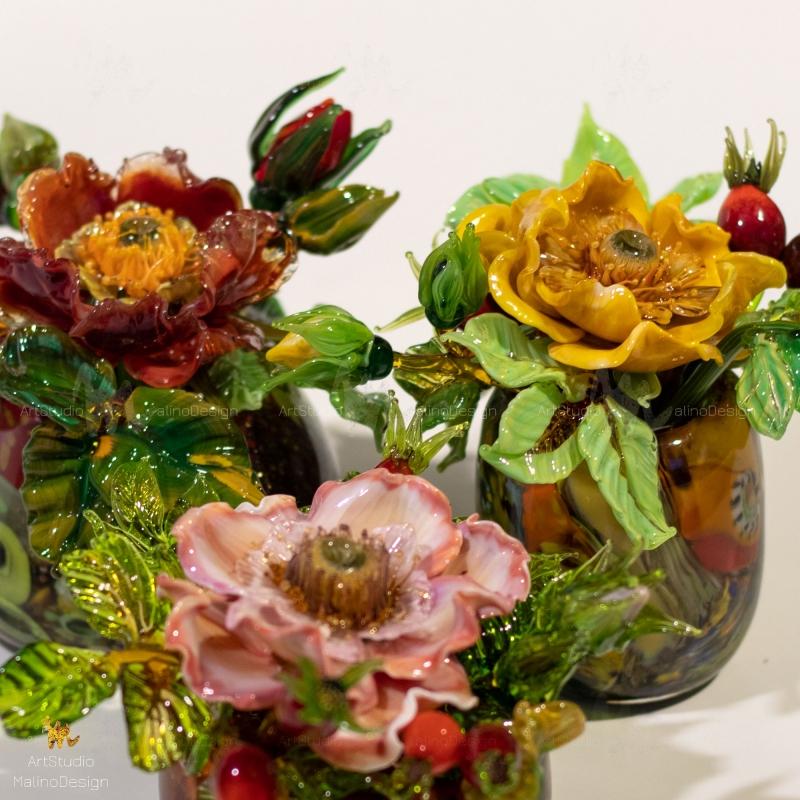 СТЕКЛЯННАЯ КОМПОЗИЦИЯ ШИПОВНИК