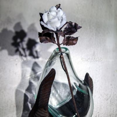 Стеклянная роза на медном черенке – примеры ранее выполненных работ