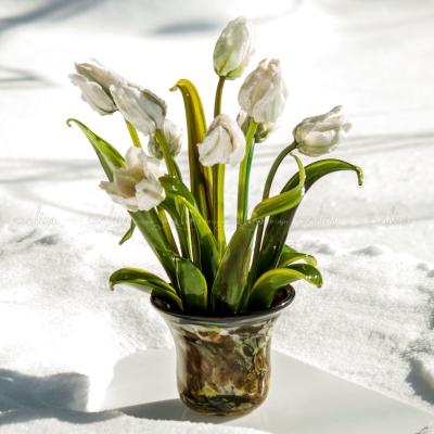 Стеклянная композиция Весна в белом – примеры ранее выполненных работ