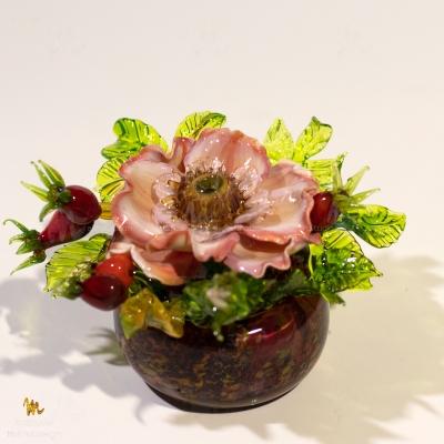 СТЕКЛЯННАЯ КОМПОЗИЦИЯ ШИПОВНИК – примеры ранее выполненных работ