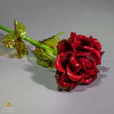 СТЕКЛЯННАЯ РОЗА КРАСНАЯ – примеры ранее выполненных работ