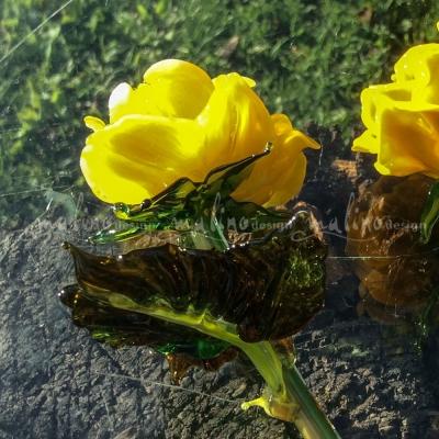 СТЕКЛЯННАЯ ЖЕЛТАЯ РОЗА – примеры ранее выполненных работ