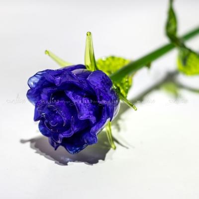 Синяя роза из стекла – примеры ранее выполненных работ