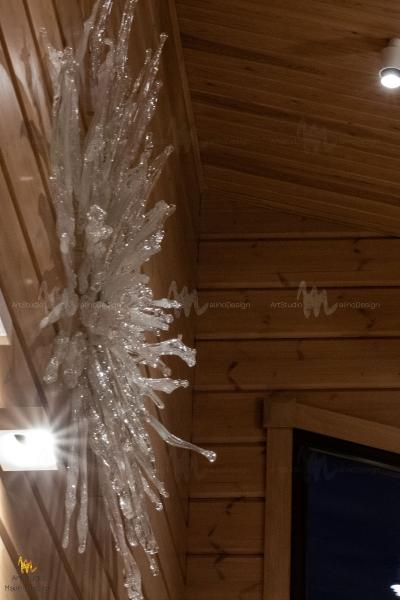 Стеклодувное панно Рождение бури 2,6 х 2 м