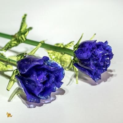 Синяя роза из стекла – примеры ранее выполненных работ
