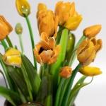Букет  тюльпанов из цветного стекла  "Желтые Ритмы-25-1"