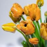 Букет  тюльпанов из цветного стекла  "Желтые Ритмы-25-1"