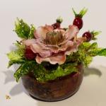 Стеклянная композиция Розовый шиповник